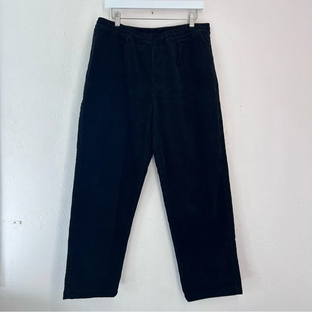 HUF Corduroy Leisure Pull-on Pants Men’s Size L 33x29 Black